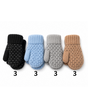 BellaBelga - Belgisch merk Children's Mittens - Petit Tricot - 4 Mixed Colors BellaBelga - Belgisch merk Children's Mittens - Petit Tricot - 4 Mixed Colors