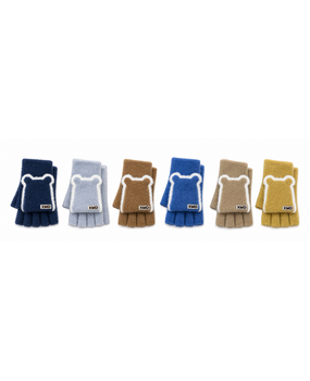 BellaBelga - Belgisch merk Kinderstretch halve vinger handschoen - Fluffy Bear - 6 mix kleuren BellaBelga - Belgisch merk Kinderstretch halve vinger handschoen - Fluffy Bear - 6 mix kleuren