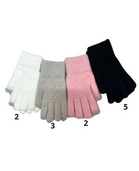 BellaBelga - Belgisch merk Dameshandschoen - Basic carreaux (met fleece binnenkant) - 4 mix kleuren BellaBelga - Belgisch merk Dameshandschoen - Basic carreaux (met fleece binnenkant) - 4 mix kleuren