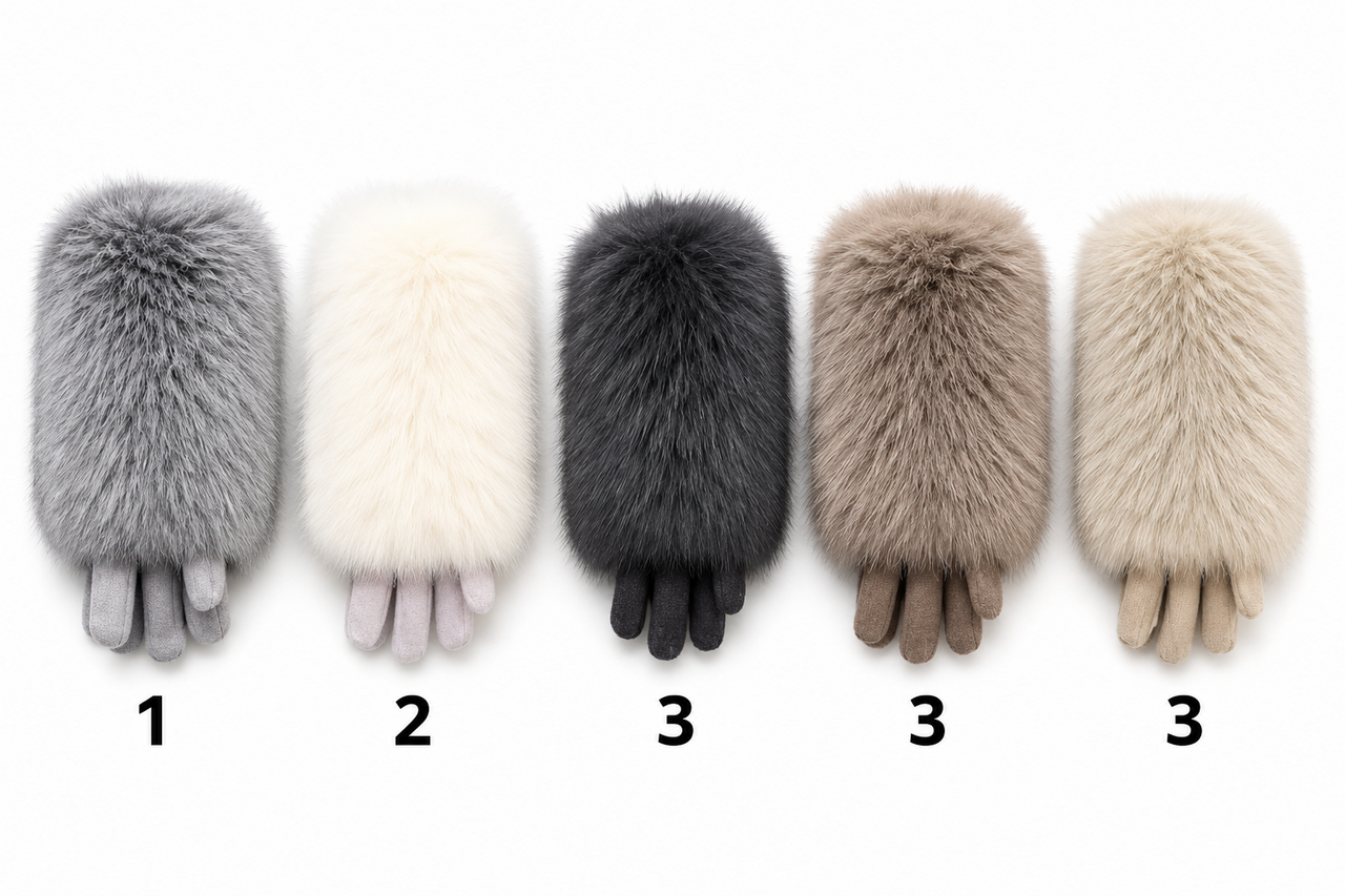 BellaBelga - Belgisch merk Dameshandschoen -Fluffy Fake Fur- mix kleuren BellaBelga - Belgisch merk Dameshandschoen -Fluffy Fake Fur- mix kleuren
