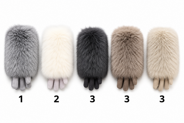 BellaBelga - Belgisch merk Gants pour femme - Fausse fourrure duveteuse - couleurs assorties BellaBelga - Belgisch merk Gants pour femme - Fausse fourrure duveteuse - couleurs assorties