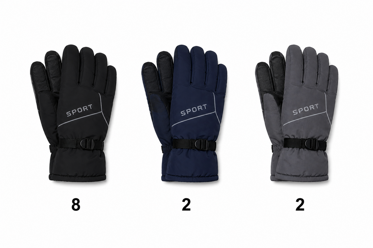 BellaBelga - Belgisch merk Herenhandschoen - Sport - mix kleuren BellaBelga - Belgisch merk Herenhandschoen - Sport - mix kleuren
