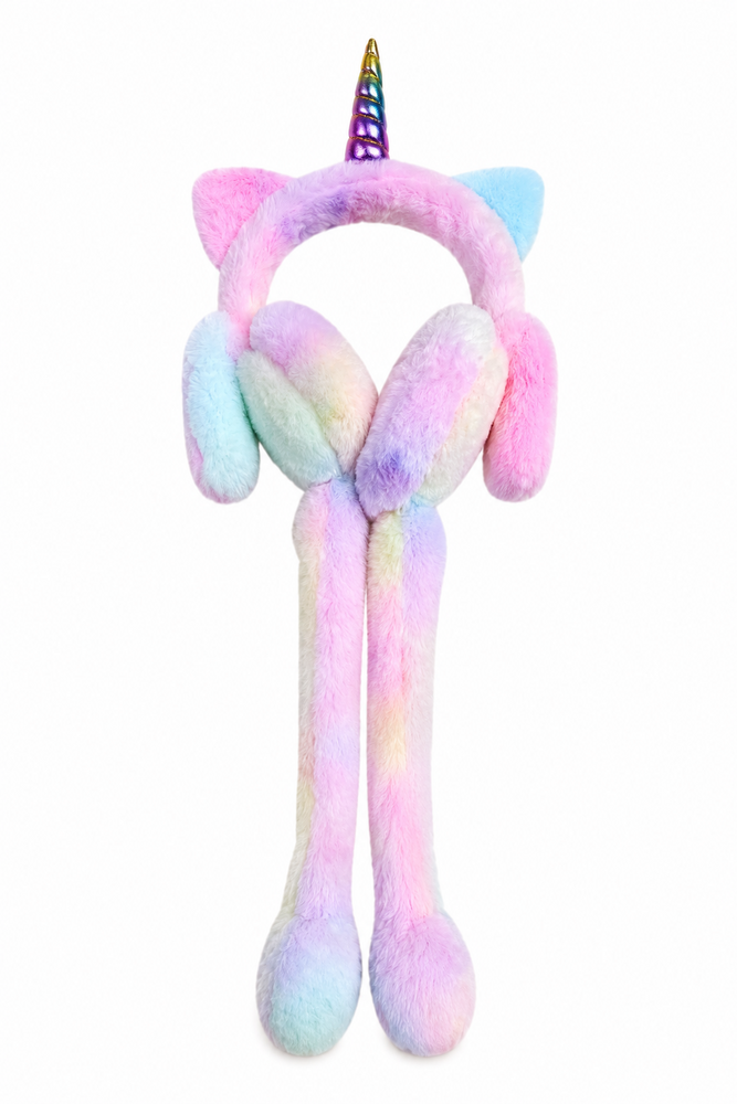 BellaBelga - Belgisch merk Kids' Long Ear Warmers with Sound and Floppy Ears - Unicorn BellaBelga - Belgisch merk Kids' Long Ear Warmers with Sound and Floppy Ears - Unicorn