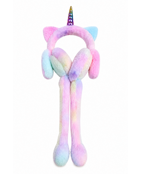 BellaBelga - Belgisch merk Kids' Long Ear Warmers with Sound and Floppy Ears - Unicorn BellaBelga - Belgisch merk Kids' Long Ear Warmers with Sound and Floppy Ears - Unicorn