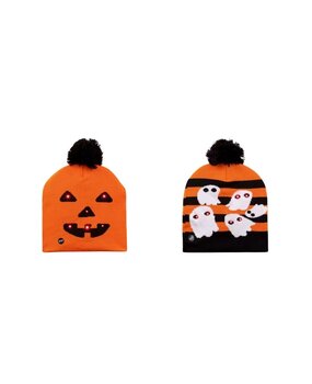 BellaBelga - Belgisch merk Halloween muts met lichtjes - Unisex -2 mix kleuren BellaBelga - Belgisch merk Halloween muts met lichtjes - Unisex -2 mix kleuren