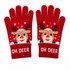 Christmas Gloves with Lights - Unisex - Red Oh Deer! Christmas Gloves with Lights - Unisex - Red Oh Deer!