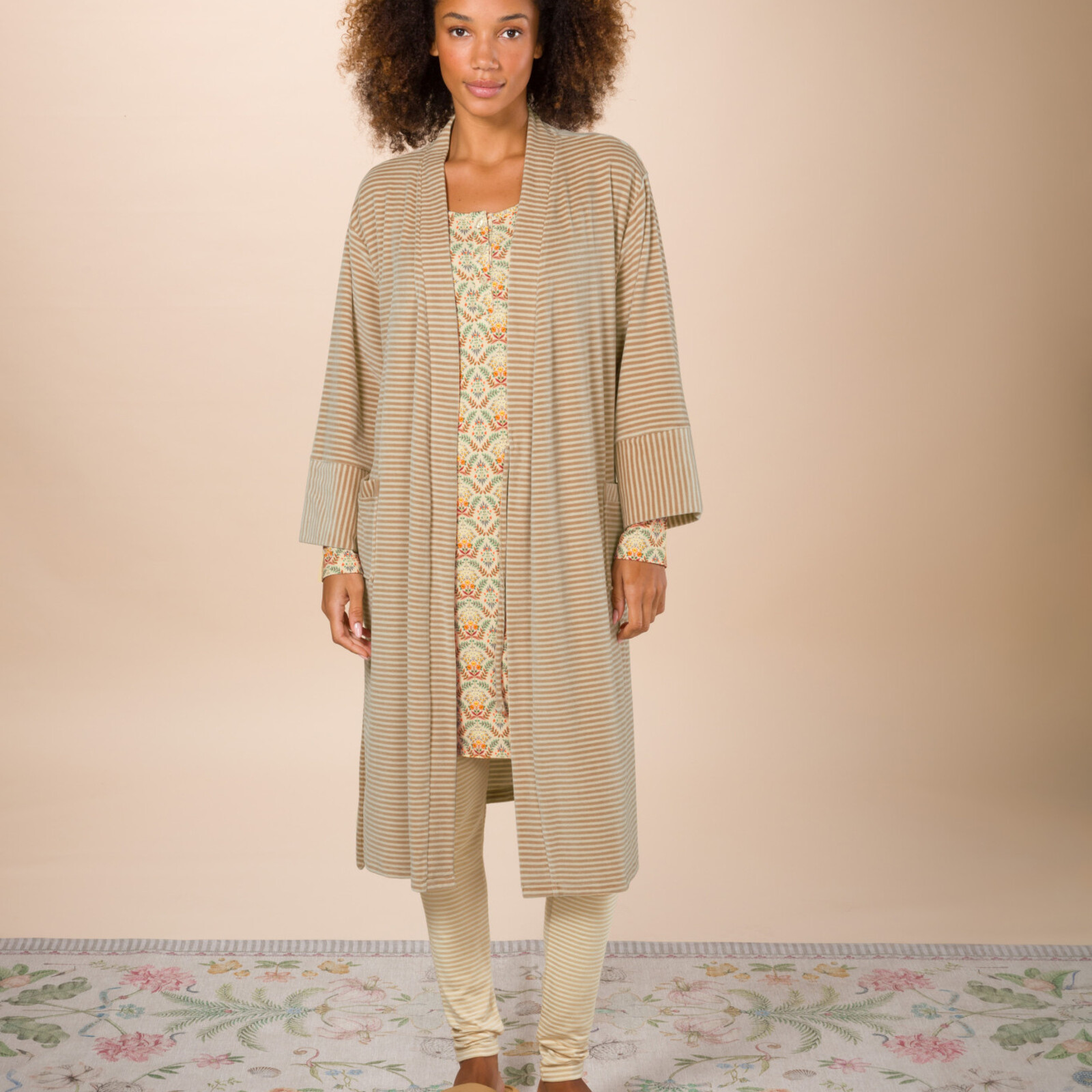 Pip Studio Pip Studio Destiny Long Sleeve Nightdress Bailamos Sand