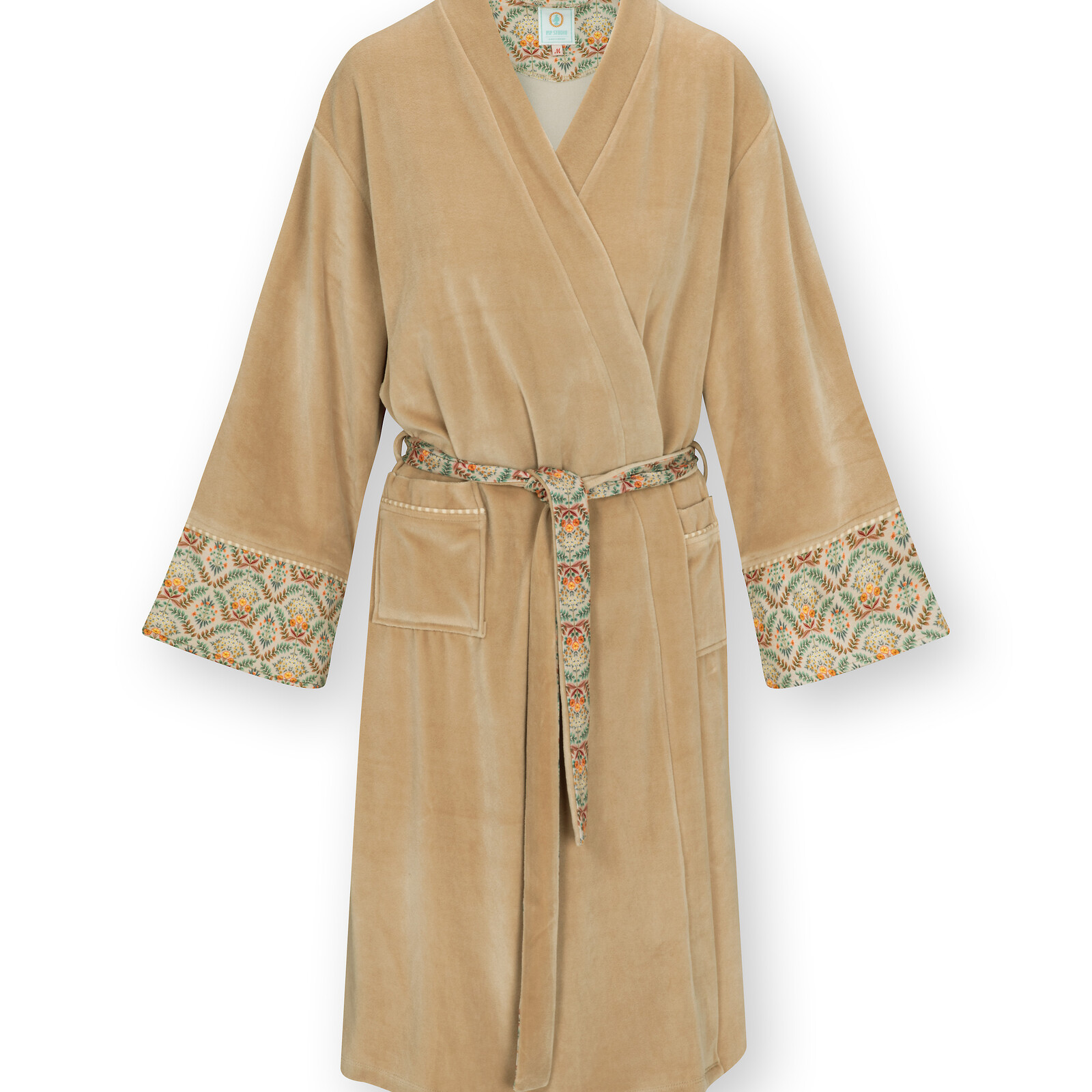 Pip Studio Pip Studio Naomi Kimono Velvet Solid Sand