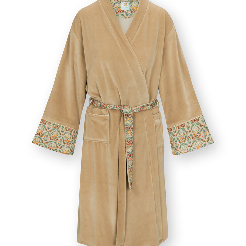 Pip Studio Naomi Kimono Velvet Solid Sand