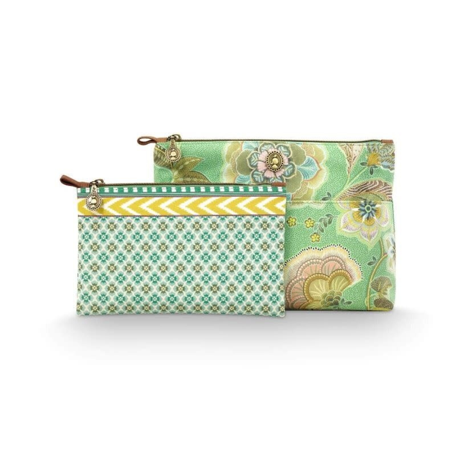 Pip Studio Caryn Cosmetic Bags Combi Matata Green
