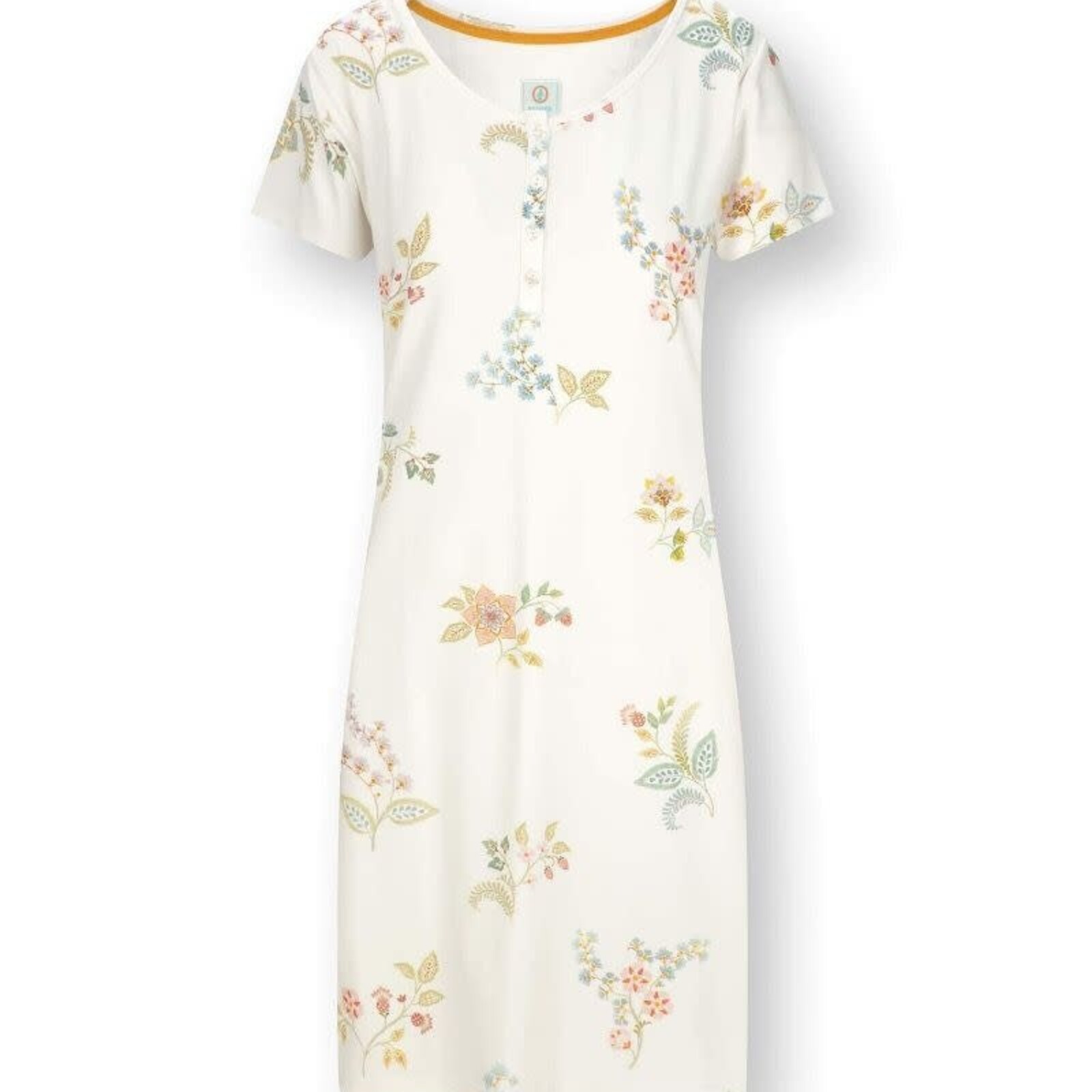 Pip Studio Daisy Nightdress Short Sleeve Blossom Chique White