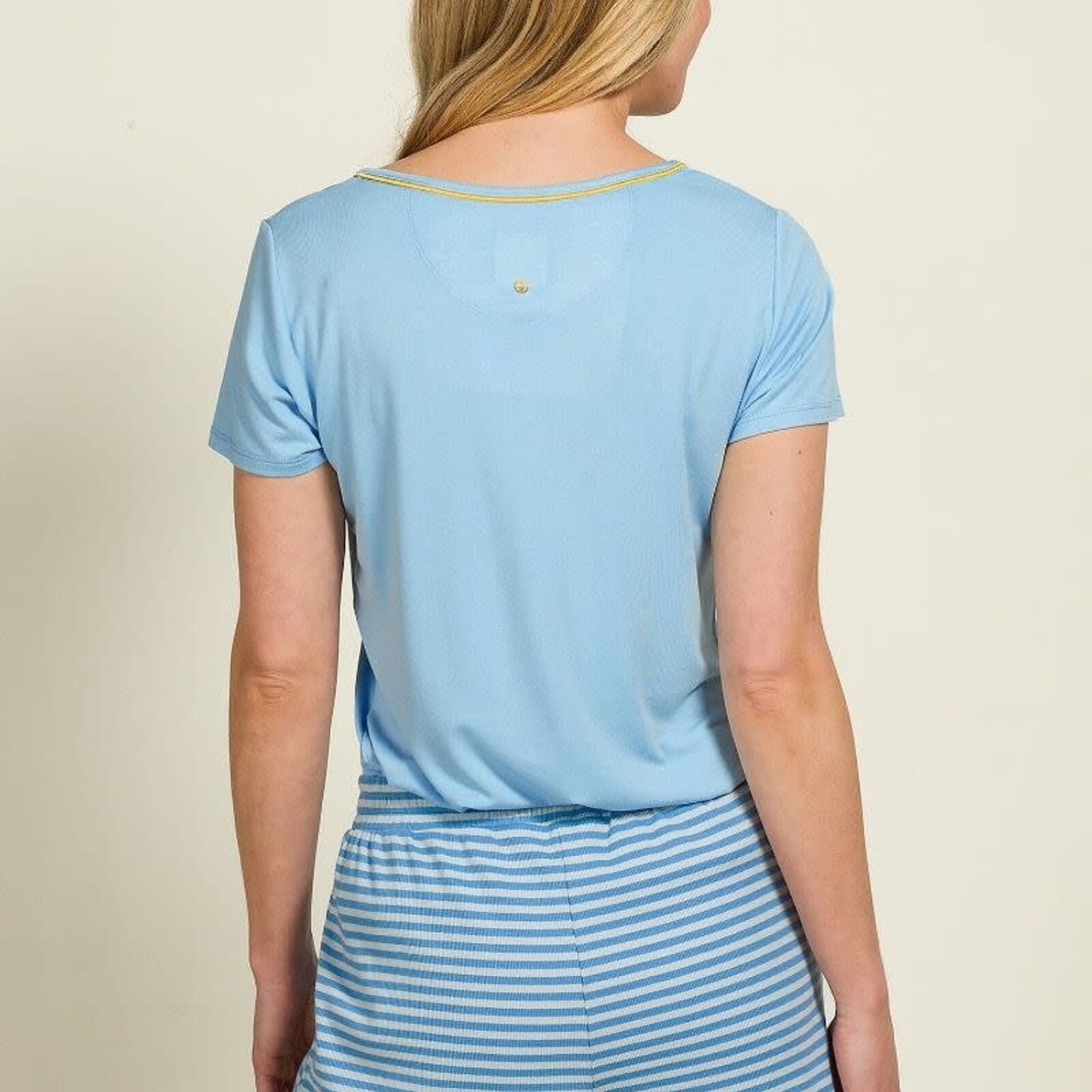 Pip Studio Toy Short Sleeve Top Solid Blue