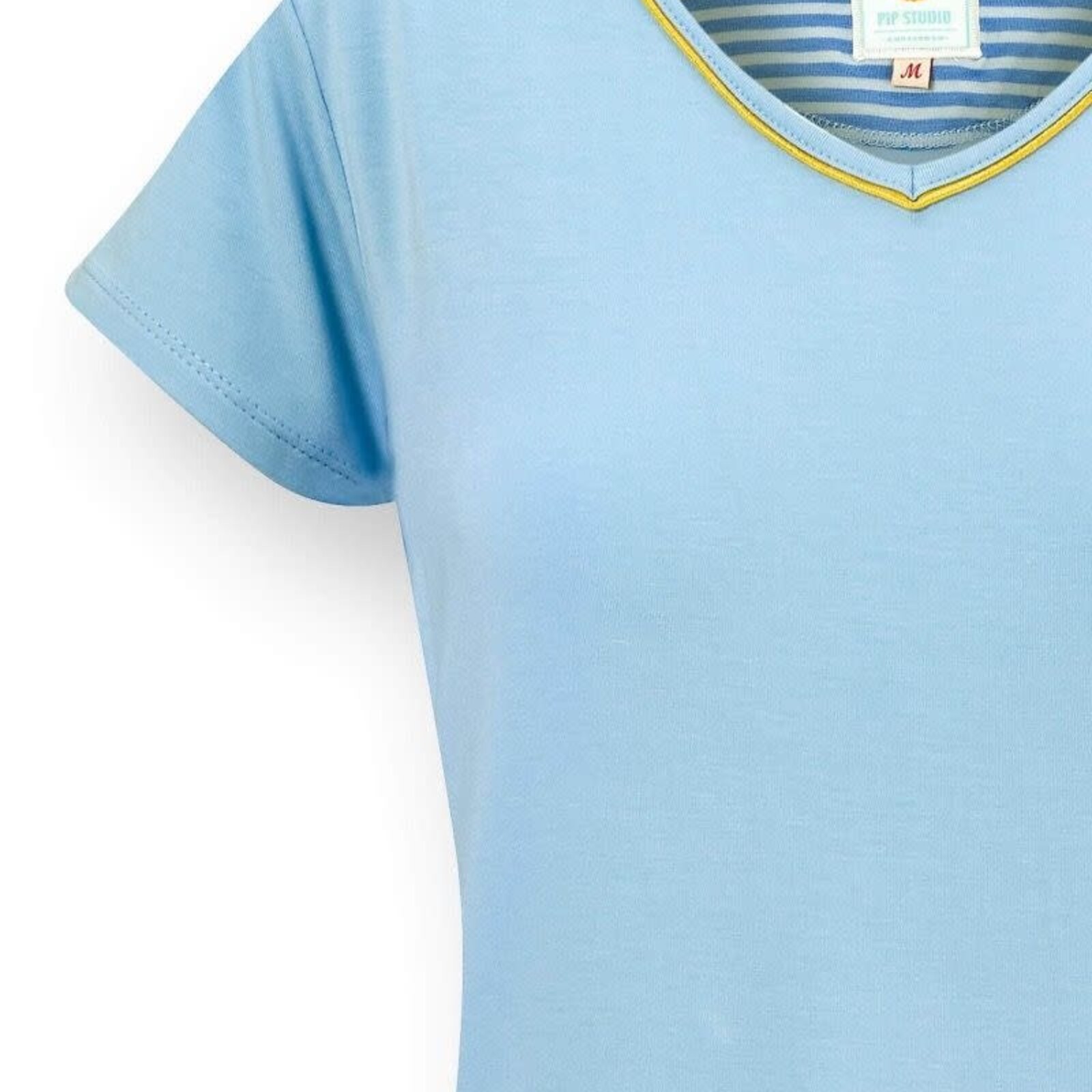 Pip Studio Toy Short Sleeve Top Solid Blue