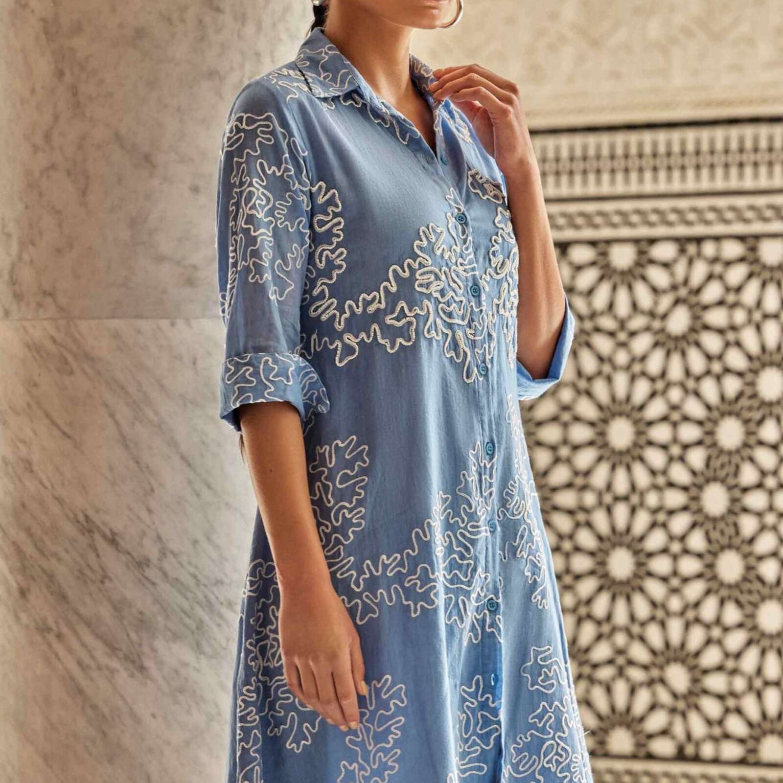 Iconique BLUE DREAMS - Romina 3/4 Sleeve shirt Dre