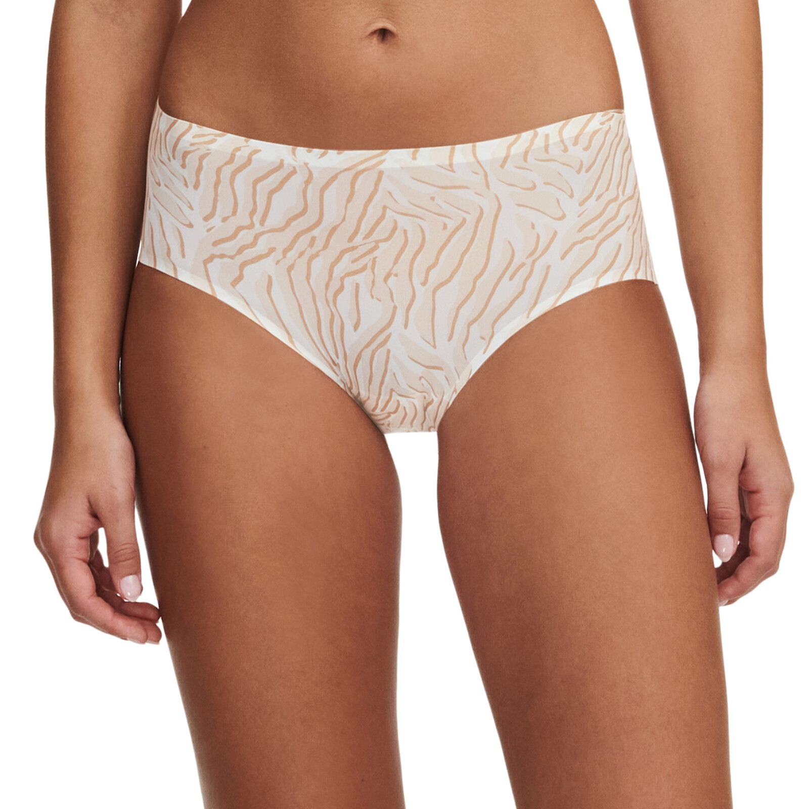 Chantelle Hipster Shorty beige en wit dierenprint