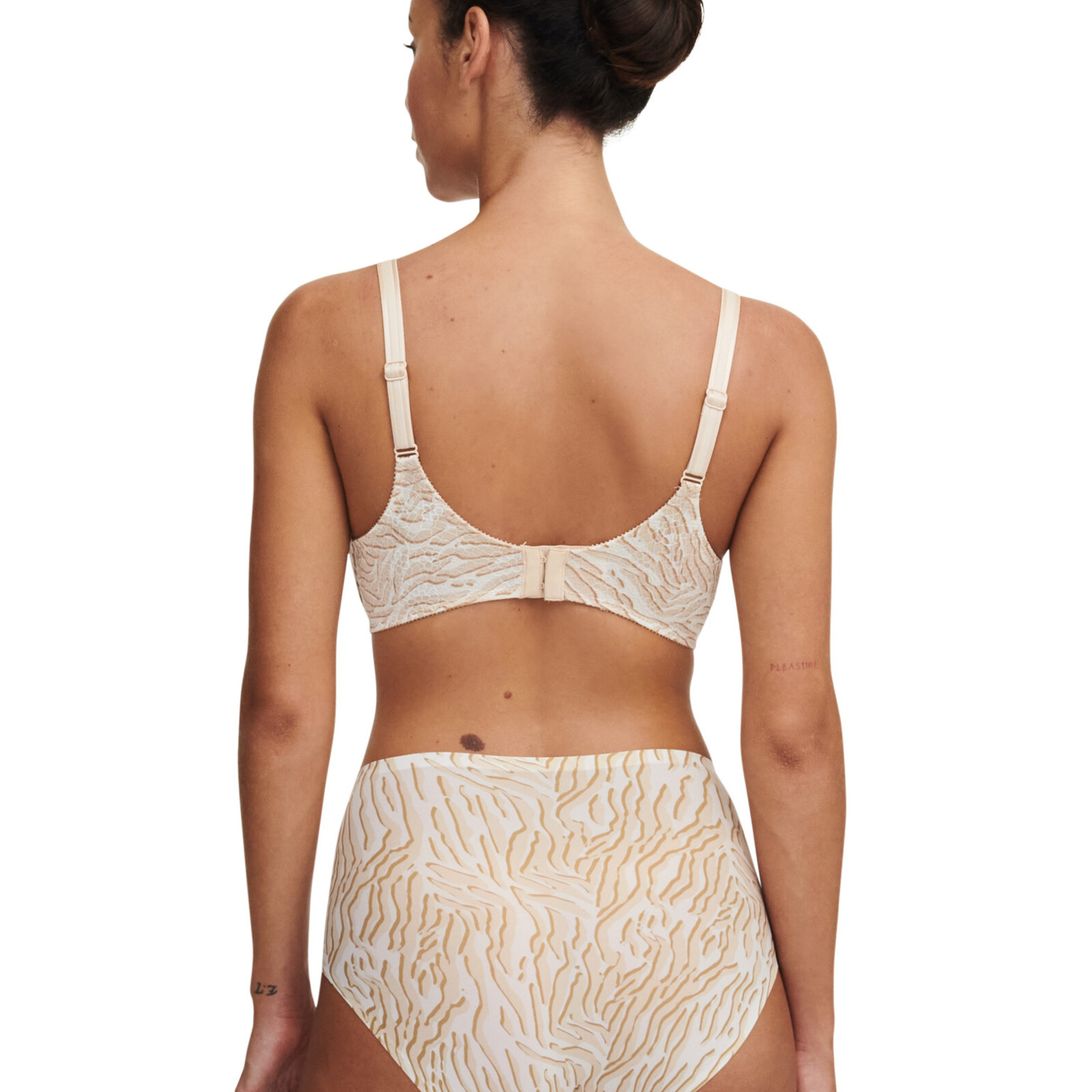 Chantelle High waist slip (wit en beige)