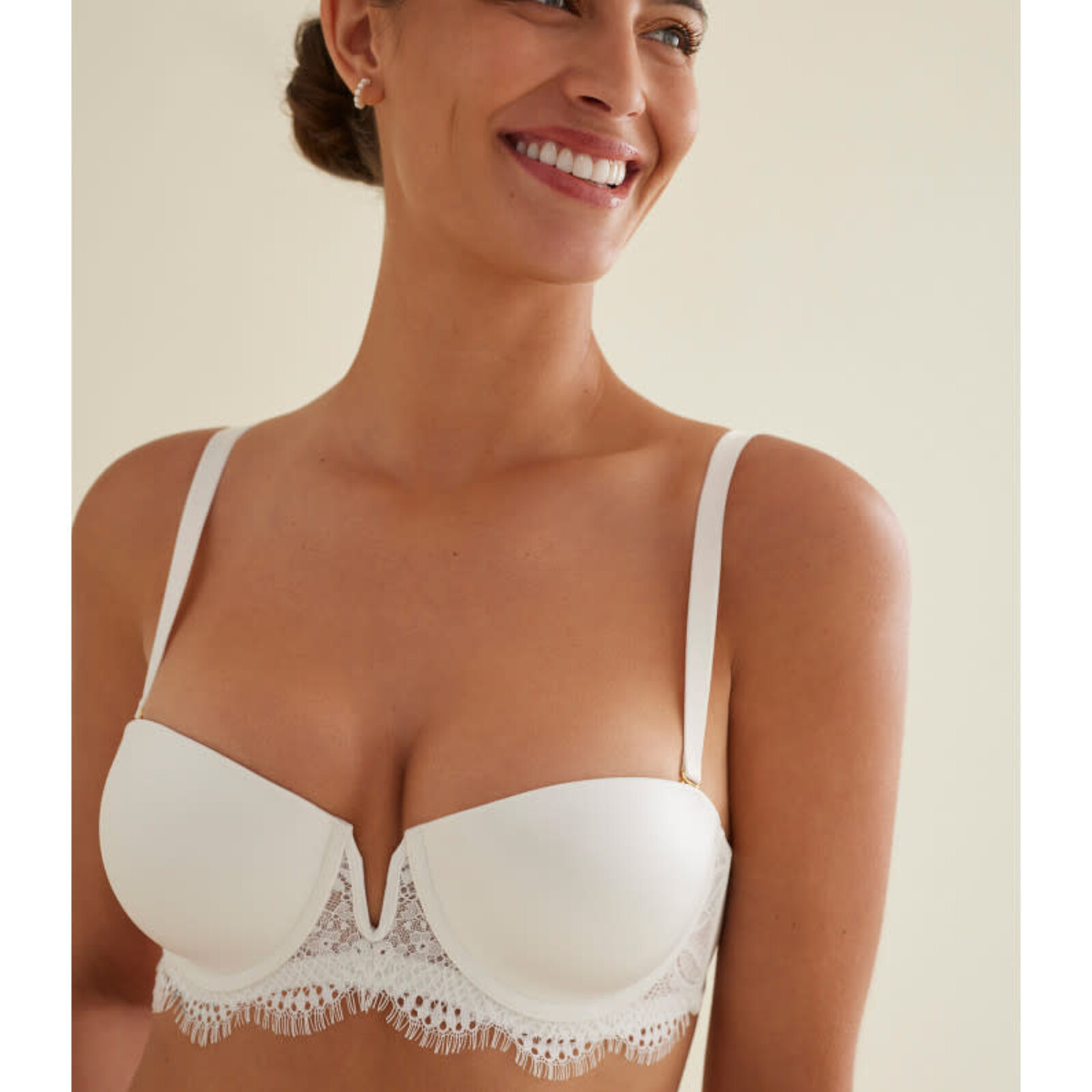 Promise VICTORIA - Balconette Off White - Strapless BH