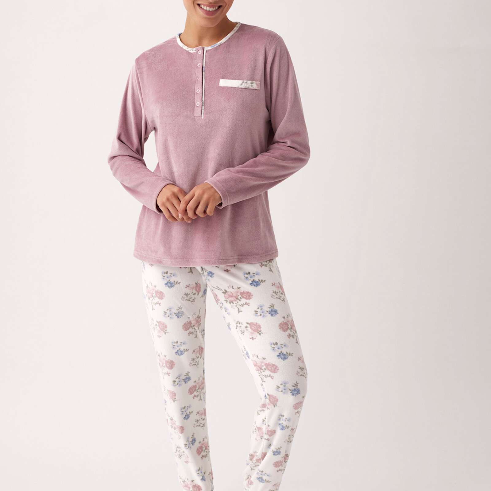 Promise Heel zachte warme Pyjama in fluweel