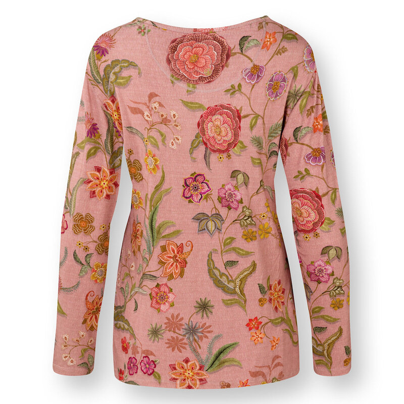 Trice top lange mouwen Coral