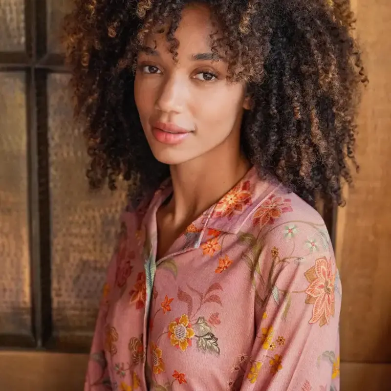 Faye Lange Mouwen shirt coral