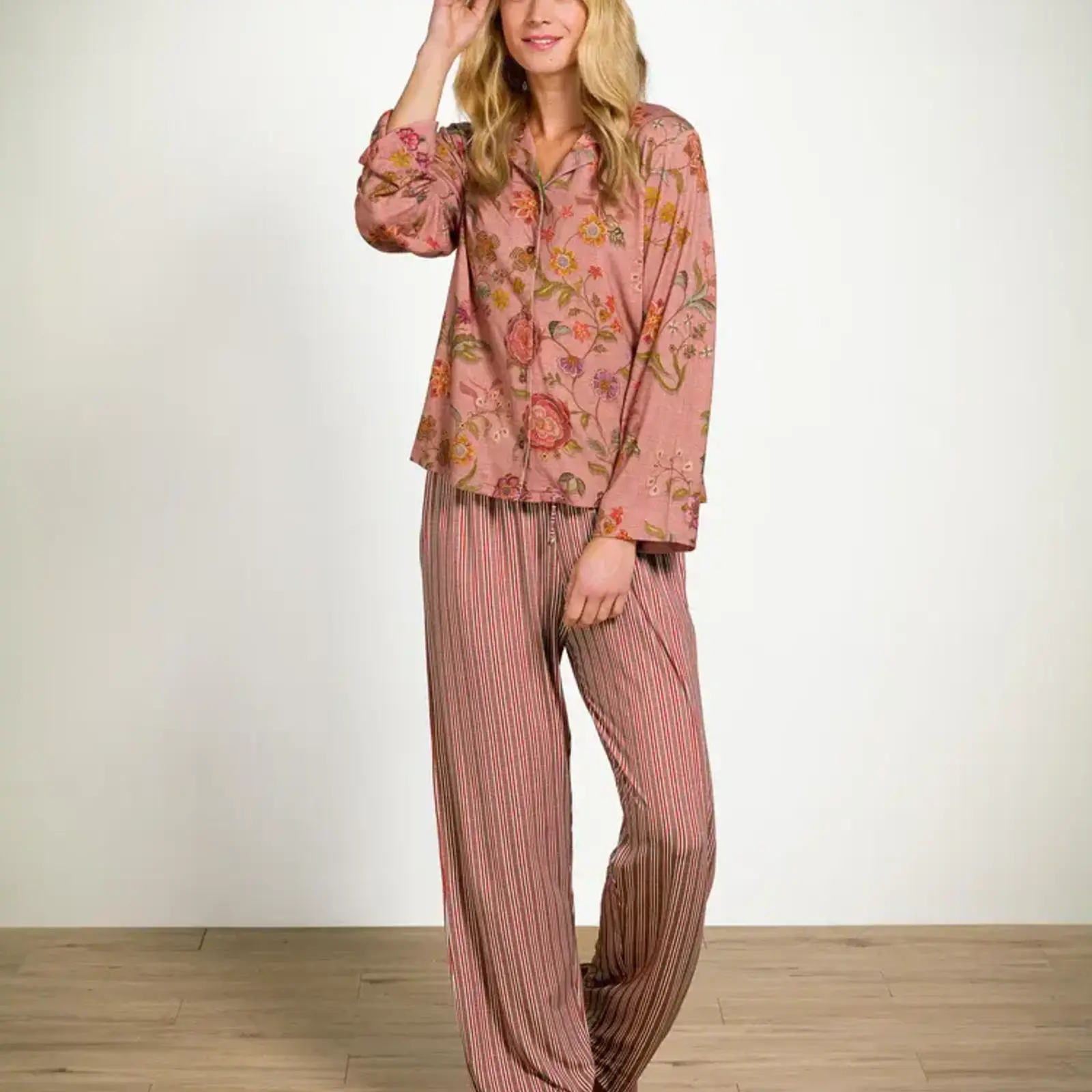 Promise Faye Lange Mouwen shirt coral