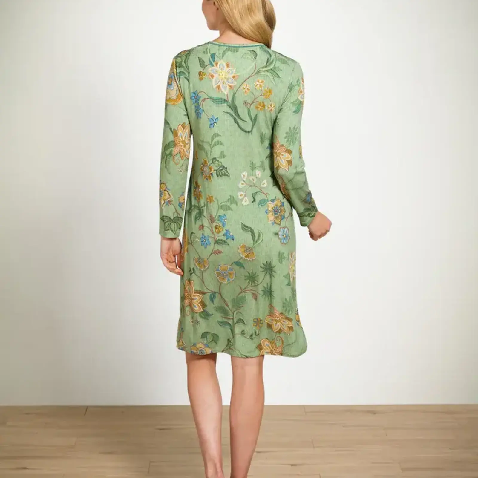Promise Destiny Nachthemd Lange Mouw Dames - Safari Bloom - Groen