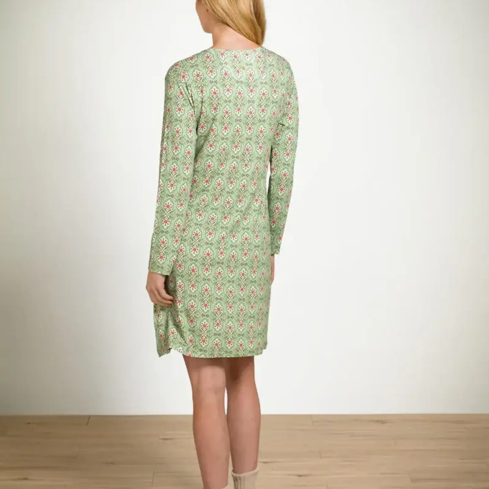 Pip Studio Pip Studio - Desiree Nachthemd Lange Mouw Dames - Jabali - Lichtgroen -