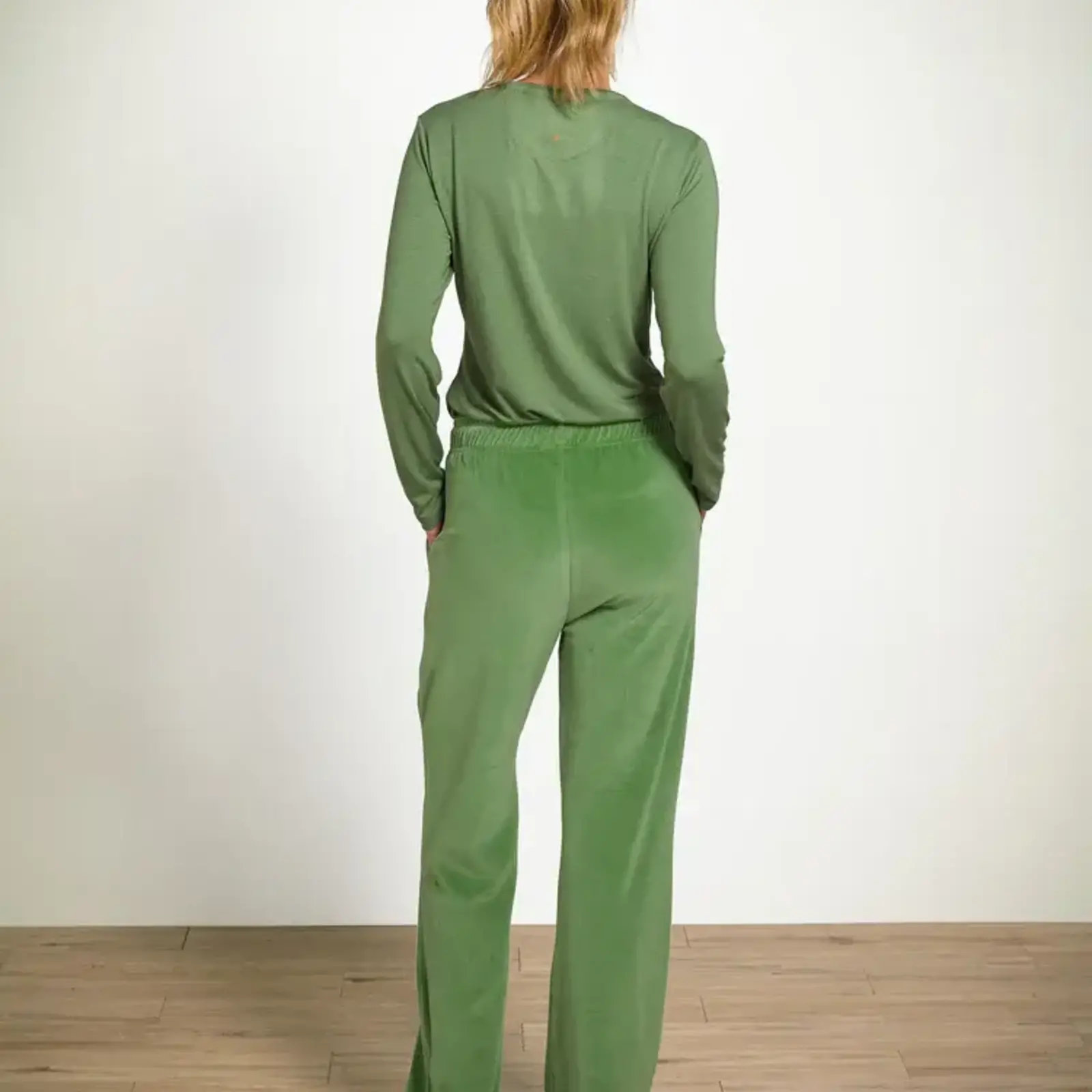 Pip Studio Pip Studio - Tom Pyjama t-shirt - Lange mouw Dames - Melee - Groen