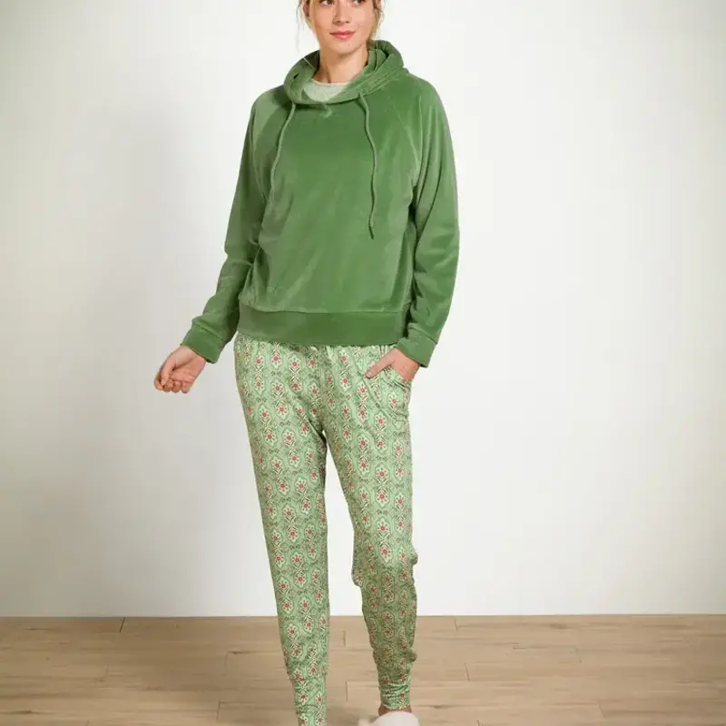 Pip Studio - Tom Pyjama t-shirt - Lange mouw Dames - Melee - Groen