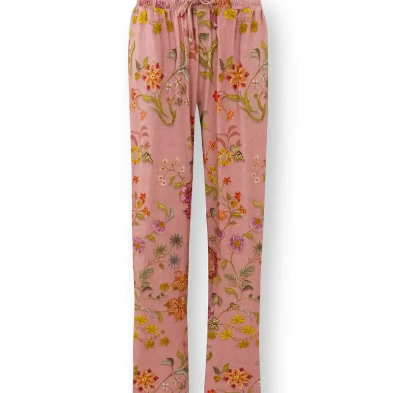 Pip Studio - Belin Pyjama Broek Dames - Coco Flower - Koraal -