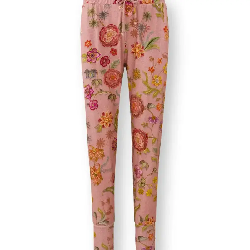 Pip Studio - Bobien Pyjama Broek Dames - Coco Flower - Koraal
