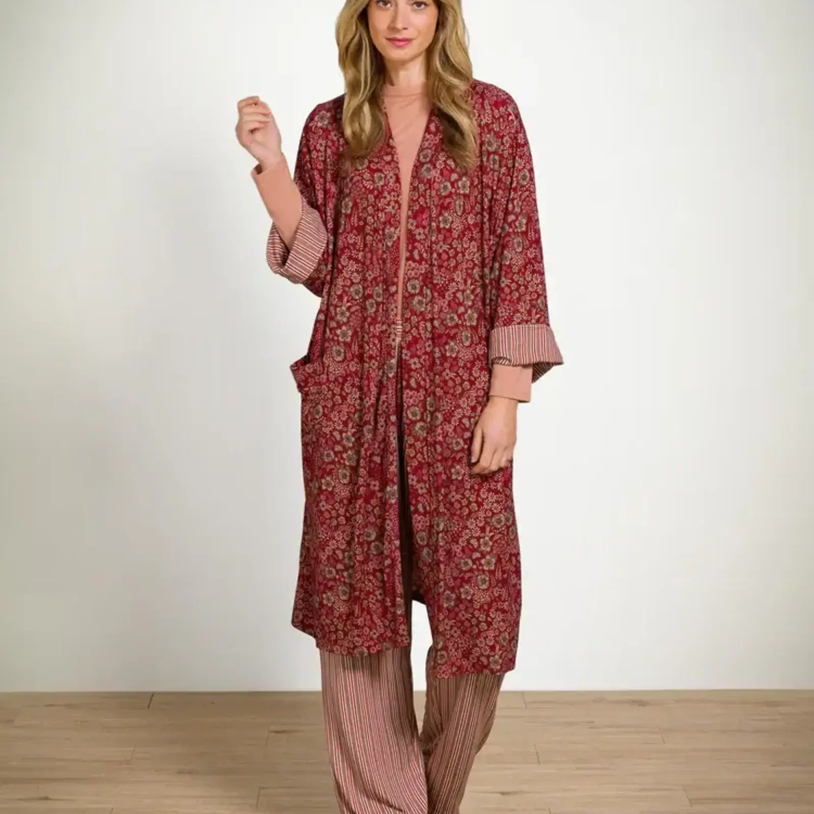 Pip Studio Pip Studio - Naomi Kimono Dames - Daisy Dreams - Rood