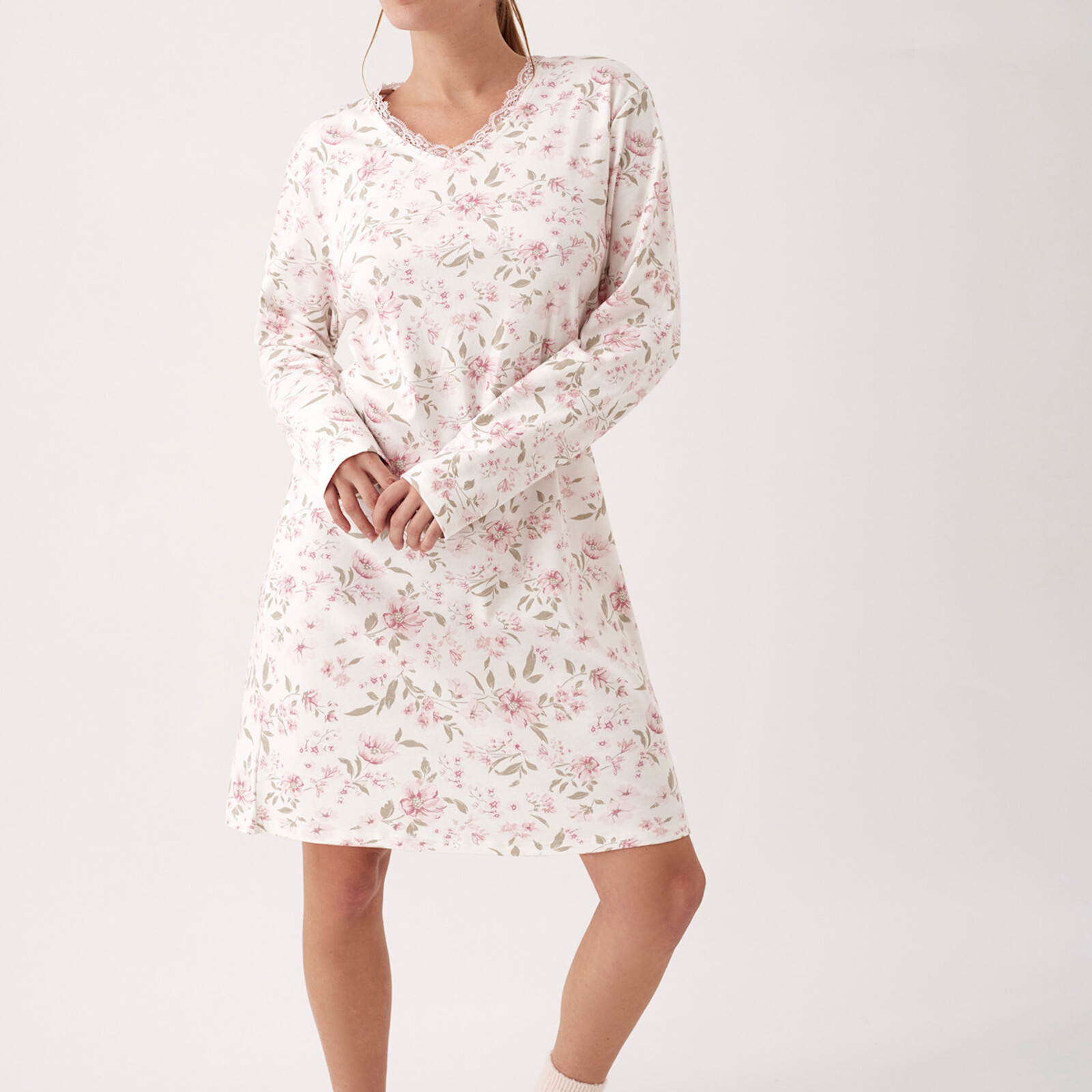 Promise Nachtkleed Roze Bloemen