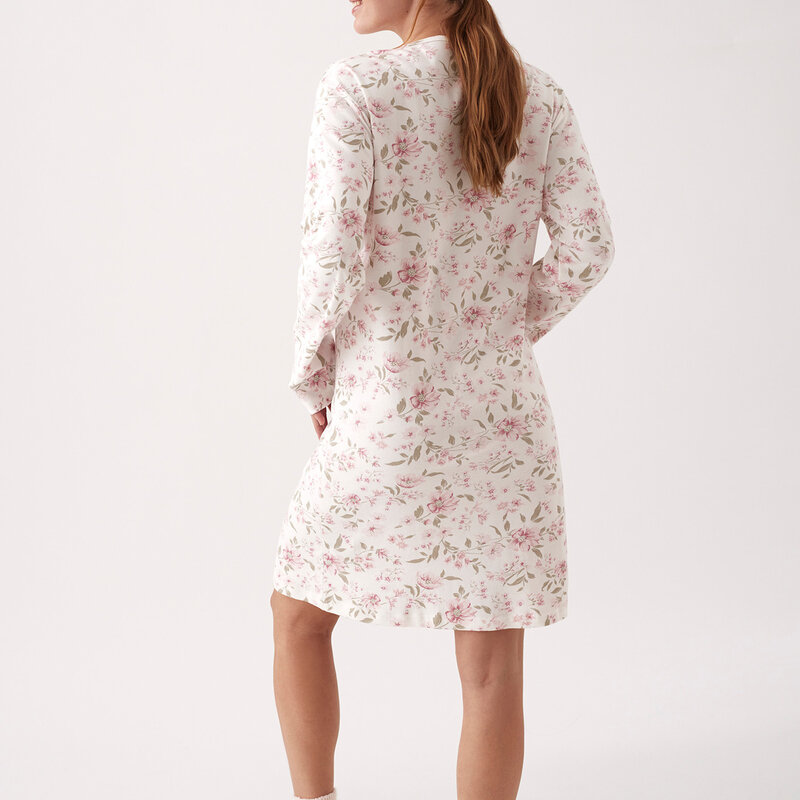 Nachtkleed Roze Bloemen