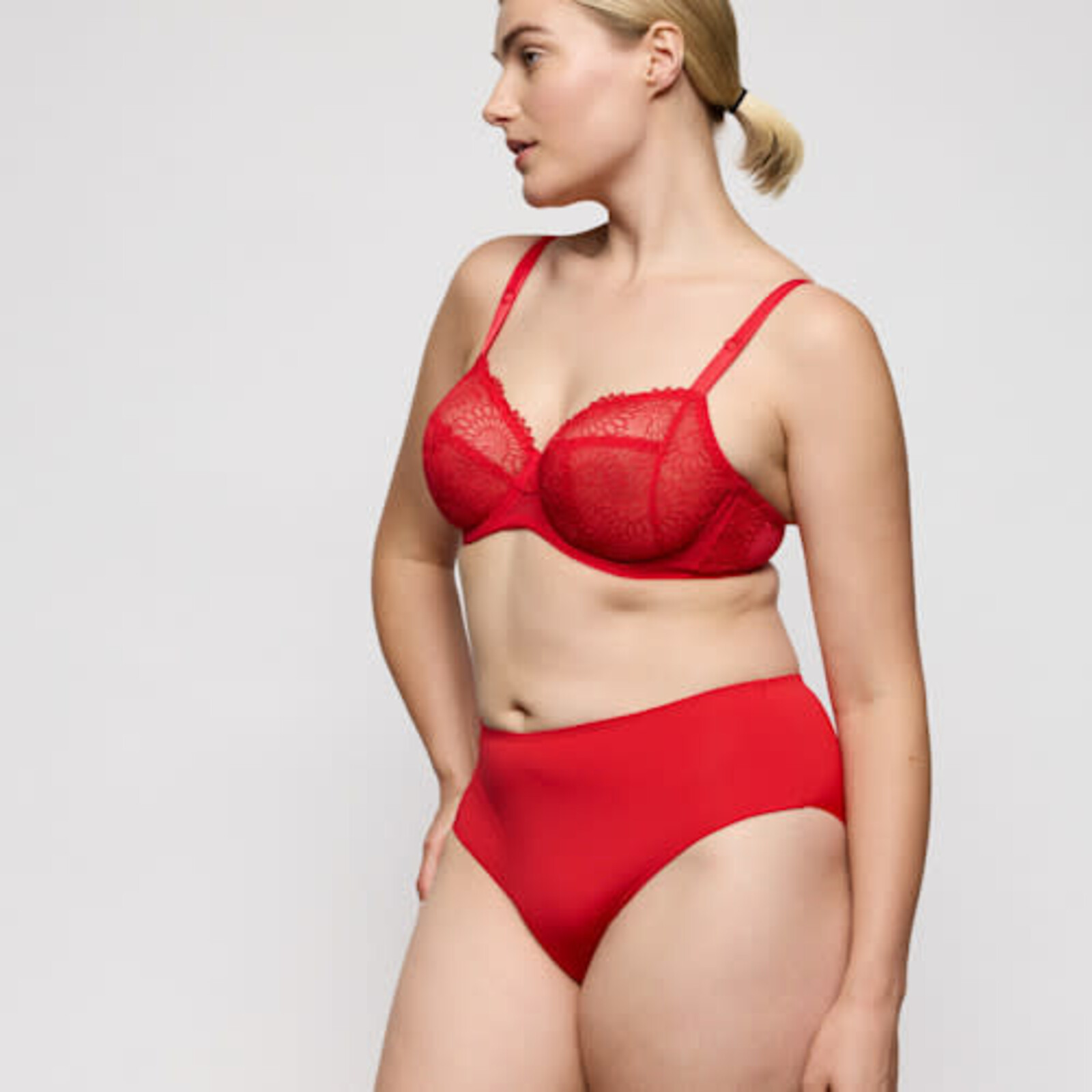 PrimaDonna Sophora High Waist True Red- gewone slip zonder print