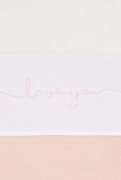 Laken Wieg 75x100cm Love you - Pale Pink