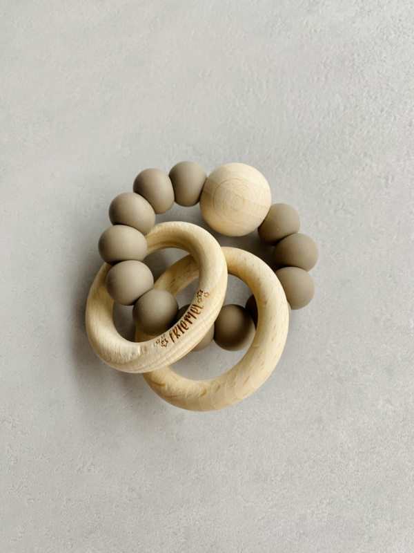 Teether-Rattle taupe-1