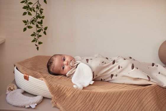 het kan Array vloek Baby Slaapzak Newborn Cocoon Goose 0-3 maanden - Nougat - novikids