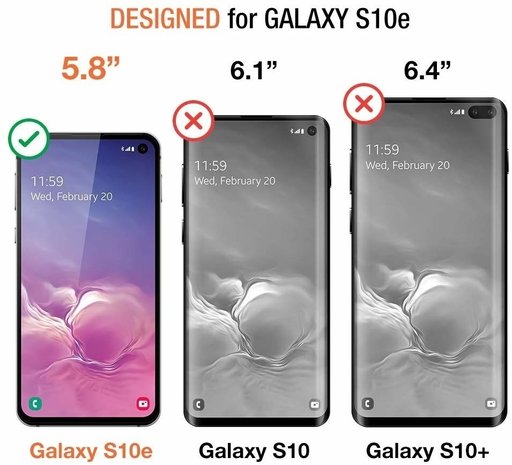 Funda Samsung Galaxy S10e a prueba de golpes (transparente) 