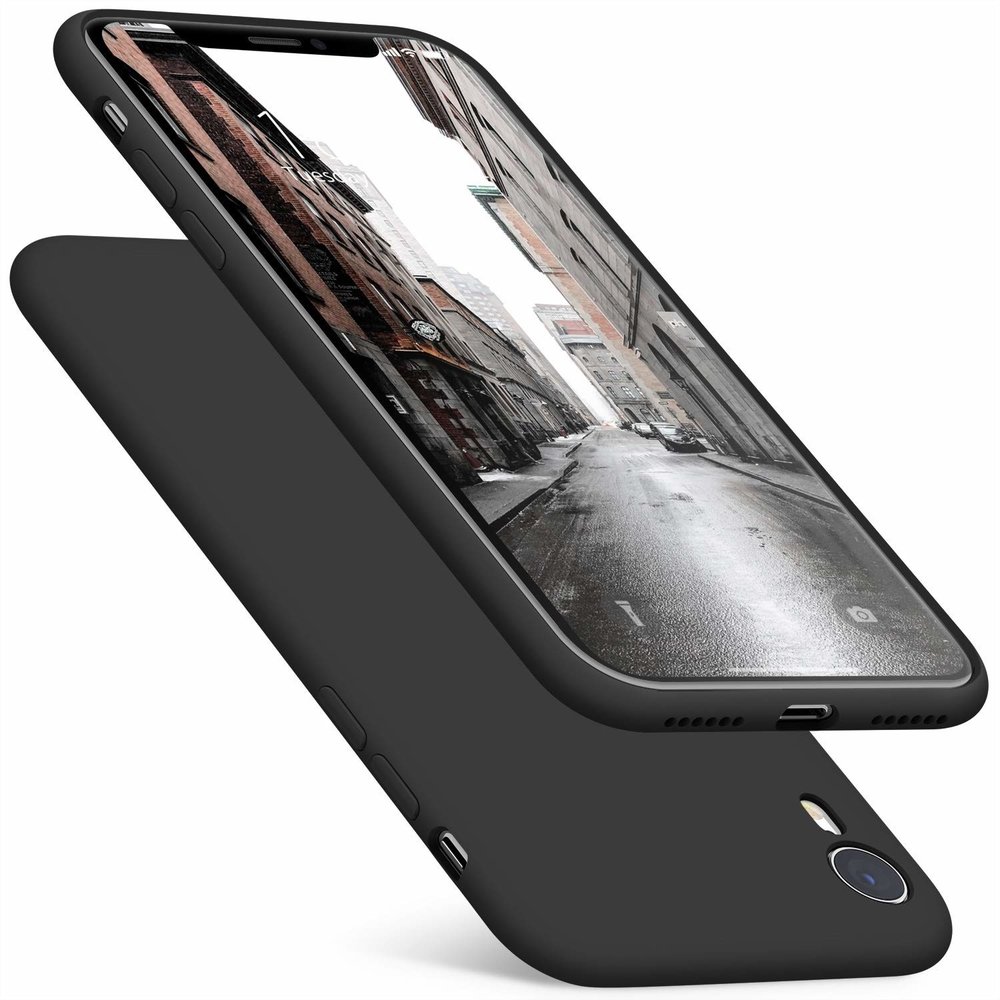 Funda de silicona iPhone Xr (negra) 