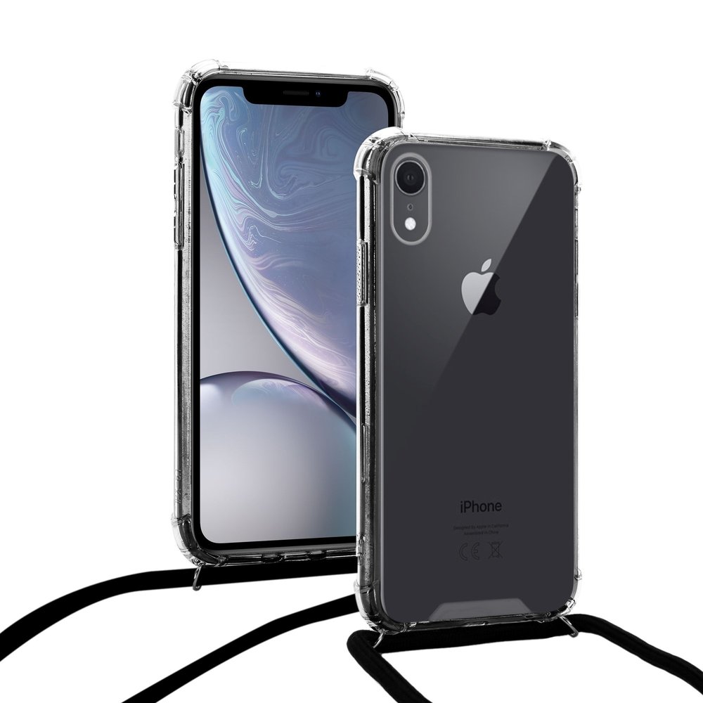 Distribución Funda colgante con cuerda para iPhone XR negro