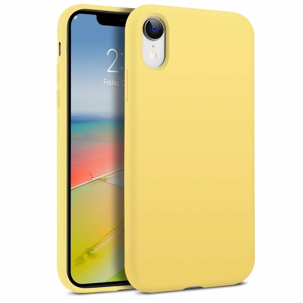 Funda de silicona iPhone Xr (amarillo)