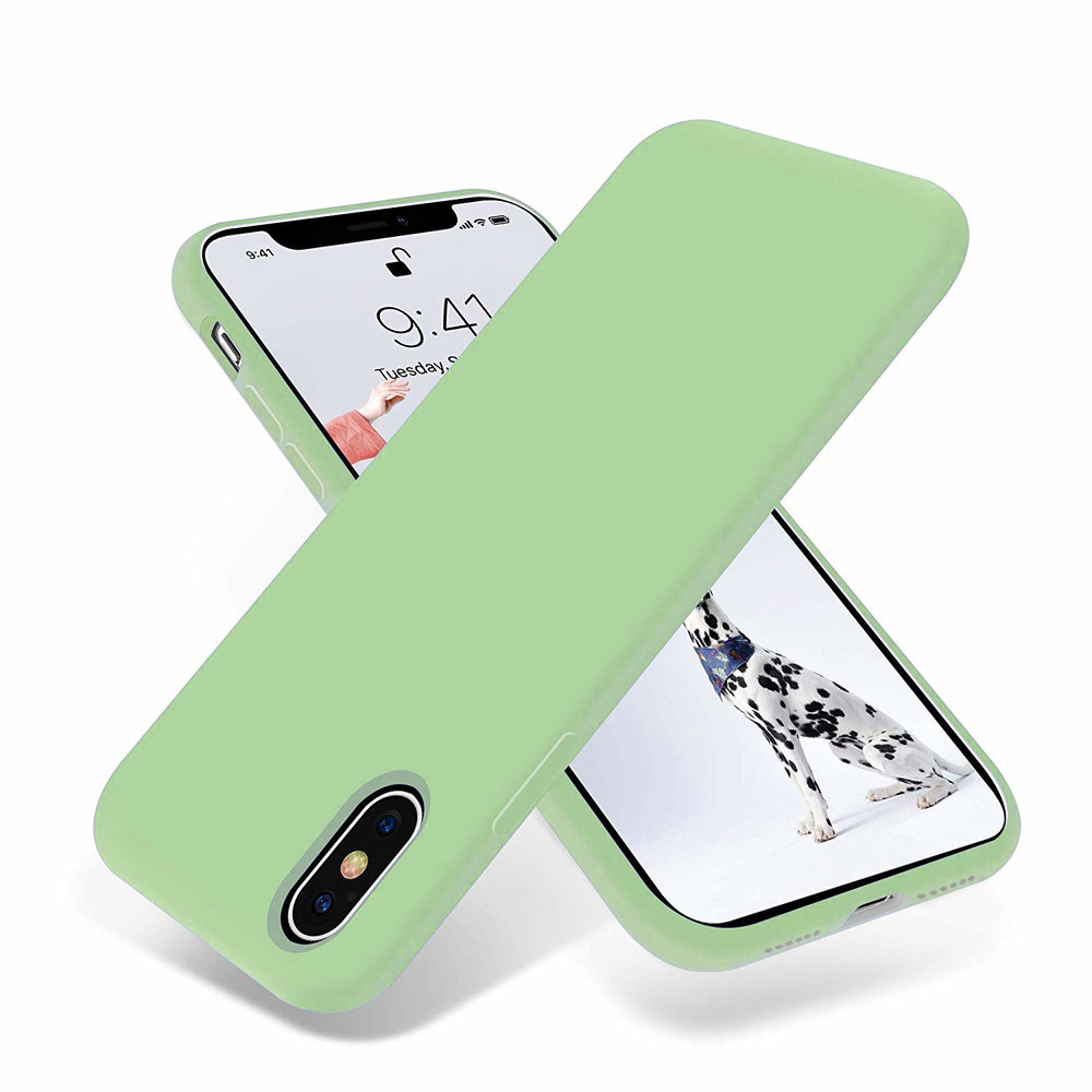 Funda de silicona para iPhone color verde claro - Sibersus