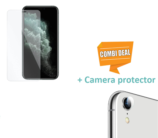 Protector de pantalla de cristal templado y protección de cámara iPhone X /  Xs 