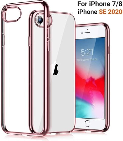 iPhone 8 plus funda, carcasa iPhone 7 Plus Case Oro Rosa