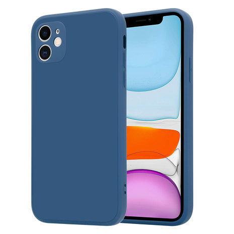 Funda de silicona cuadrada iPhone 11 (azul) 