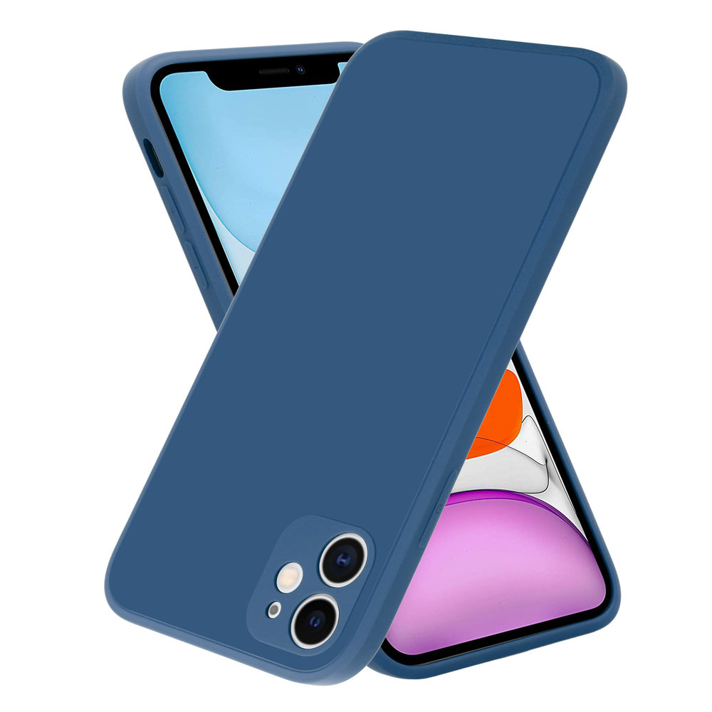 Funda de silicona cuadrada iPhone 11 (azul) 