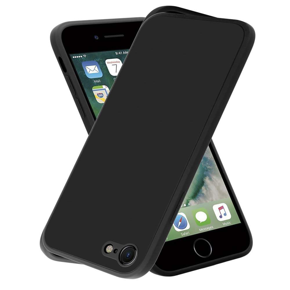 Apple Funda de silicona negra Apple iPhone 8 / 7 - Funda de teléfono - LDLC