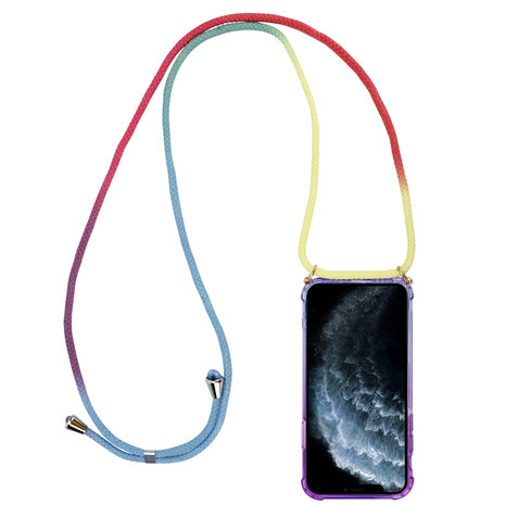 Funda antigolpes con cuerda iPhone 11 (morada/azul) 