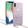 ShieldCase ShieldCase Born to Sparkle Funda con cuerda iPhone X / Xs ShieldCase ShieldCase Born to Sparkle Funda con cuerda iPhone X / Xs